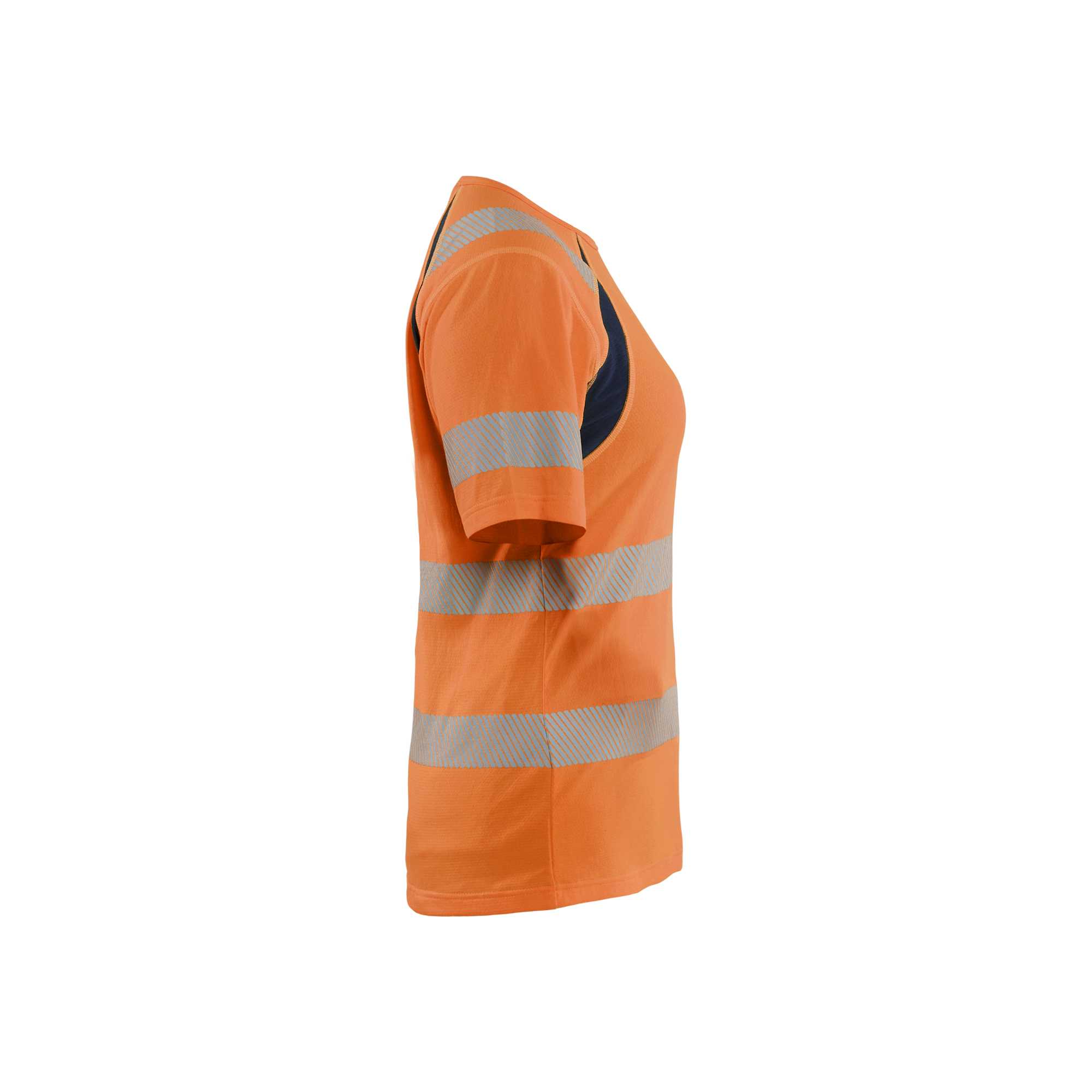 BLAKLADER 35032537 Women’s Hi Vis T shirt Hi Vis Reflective Short Sleeve Work T-Shirt WOMEN - Moisture Wicking